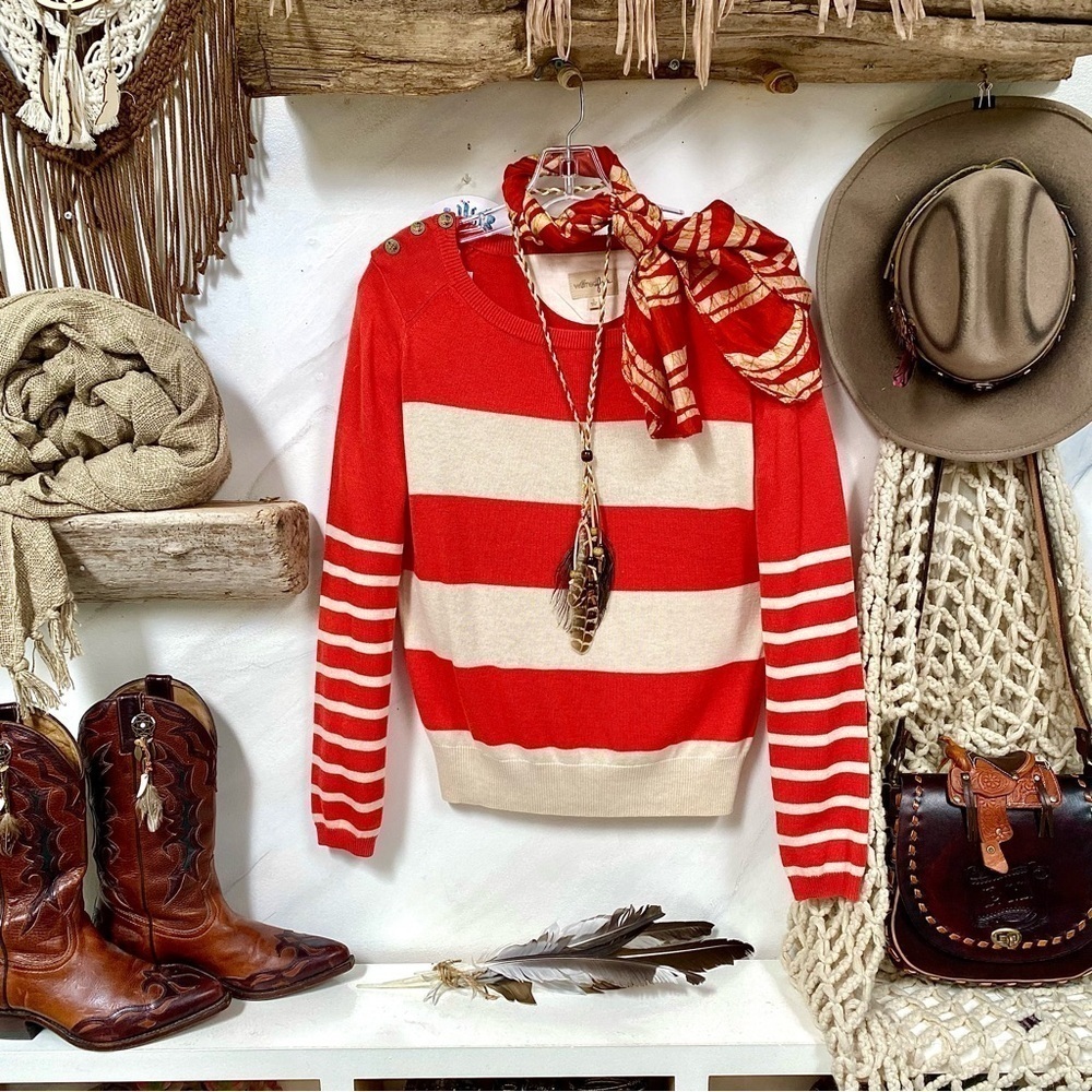 Wilfred FREE wool blend lightweight sweater w coastal marine vibe